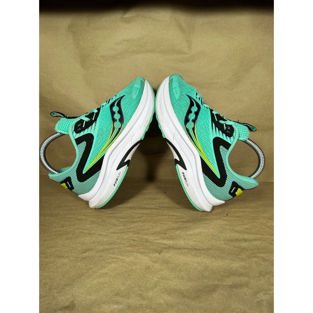 Saucony Axon Running Shoes Womens 8 Teal Aqua S10732-26 Mesh PWRRUN Athletic